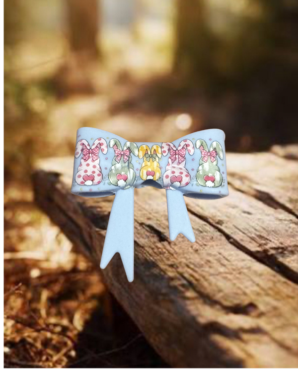 Bunnies and Bows Straw Topper