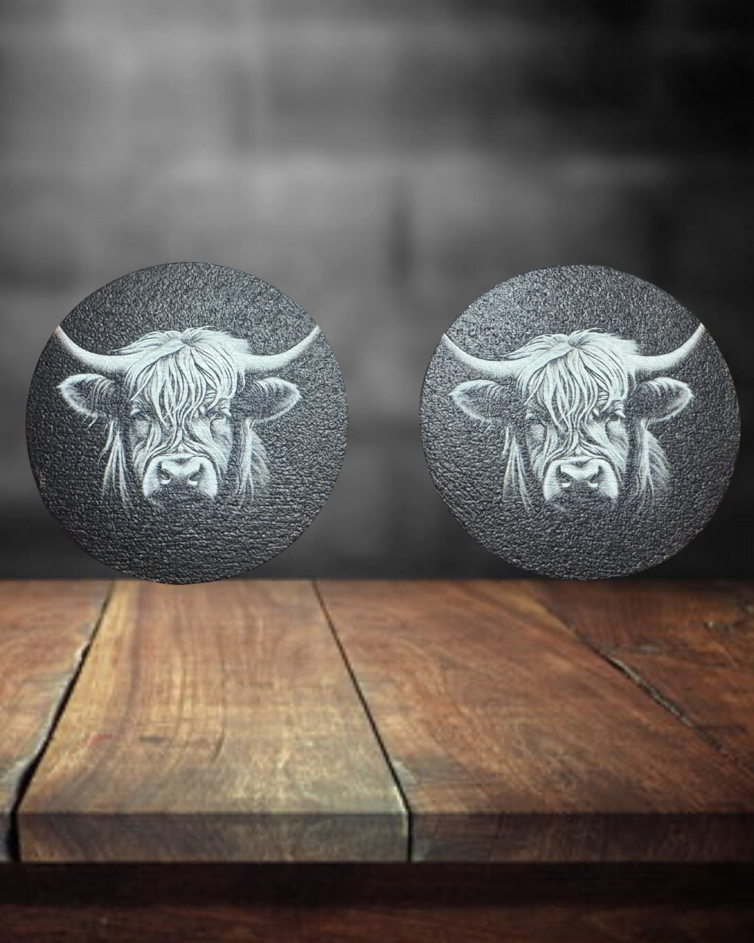 Highland Cow Car Coasters