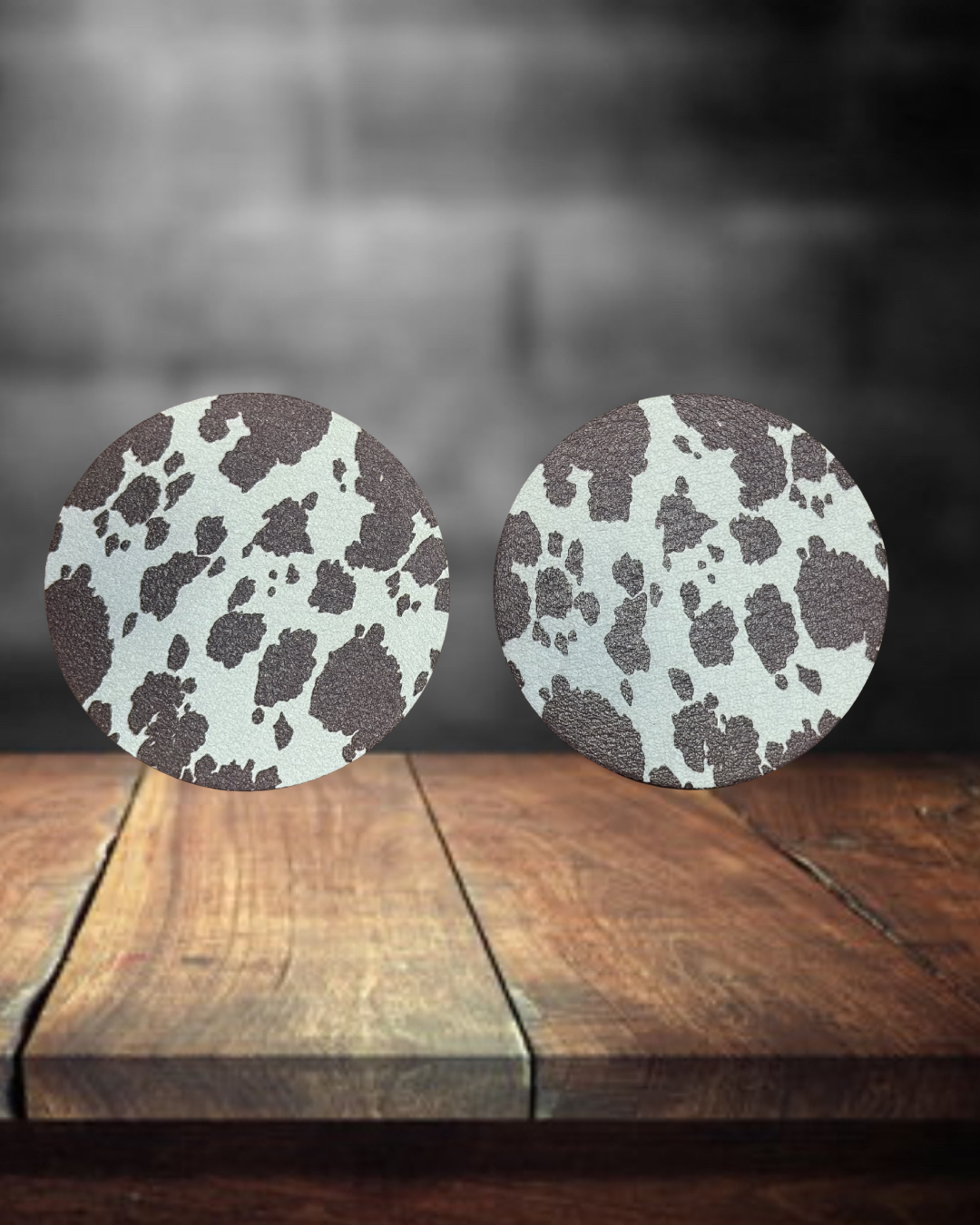Cowhide Car Coasters