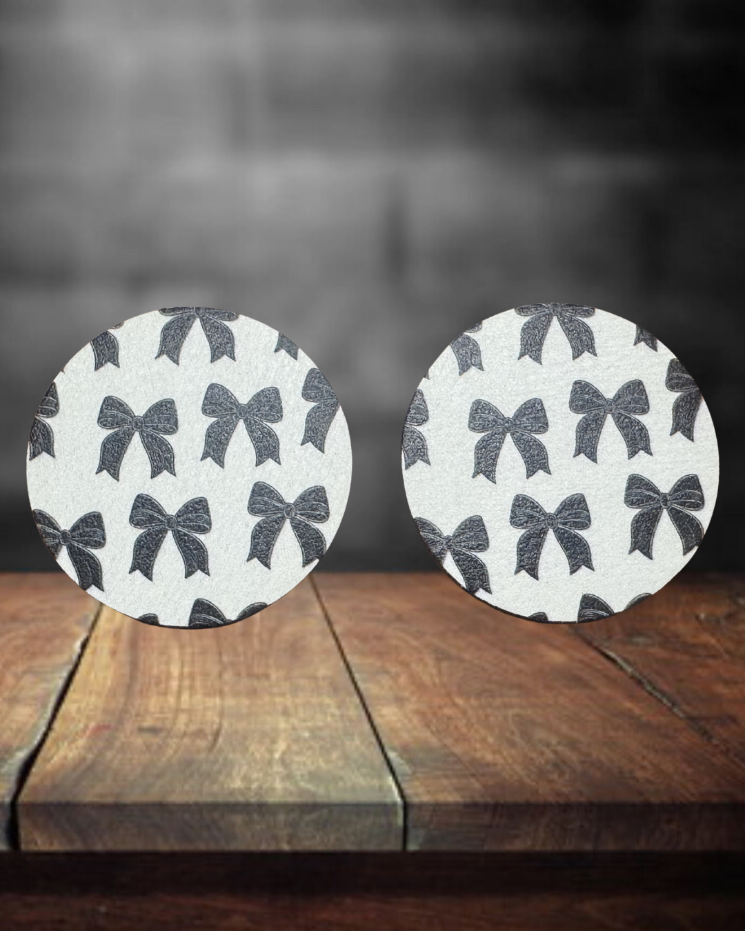 Black Bows Car Coasters