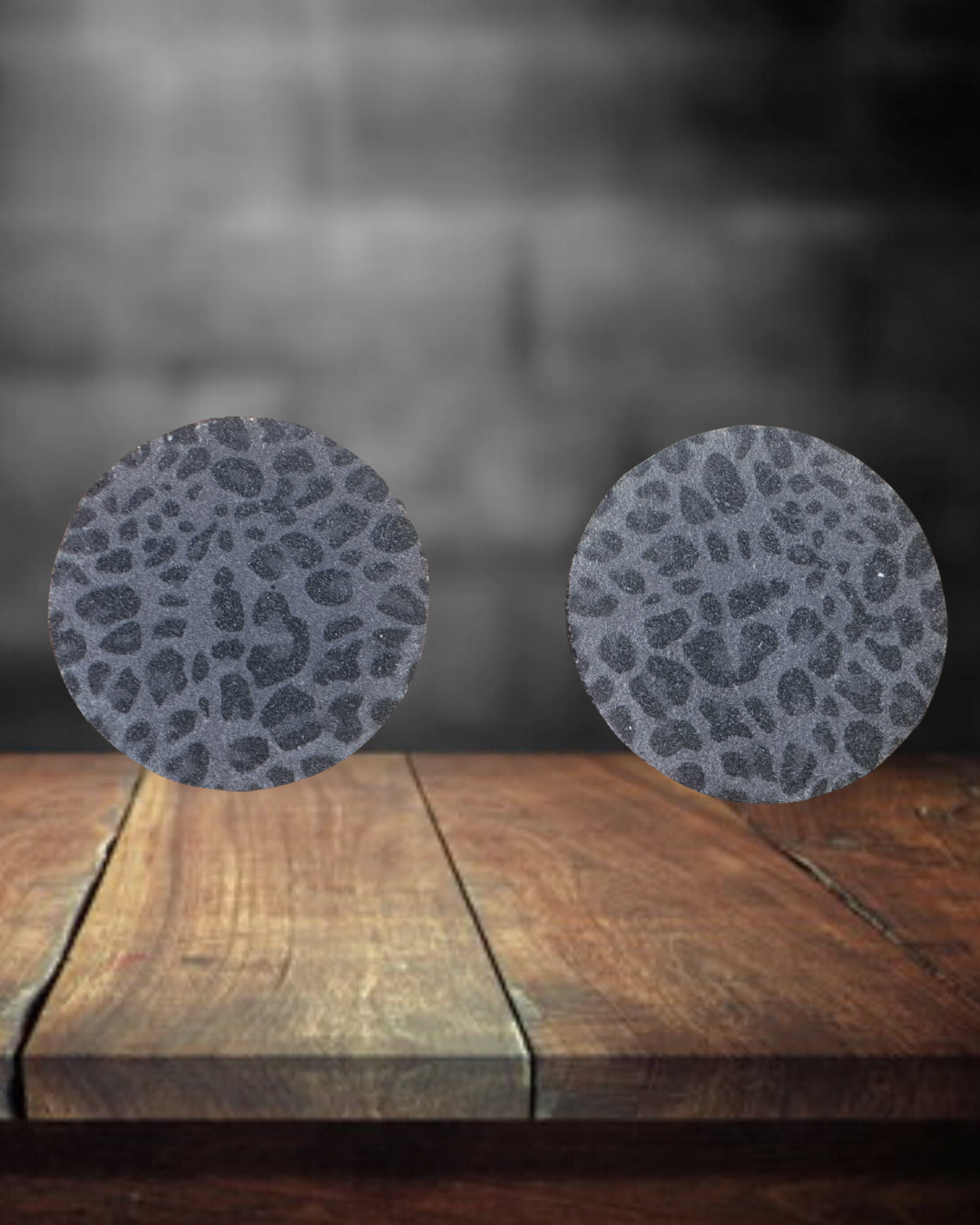 Dark Leopard Car Coasters