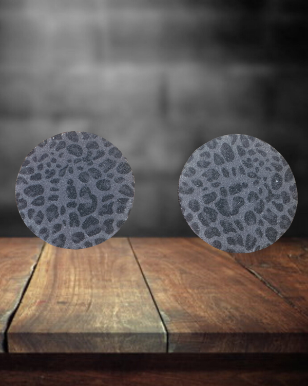 Dark Leopard Car Coasters