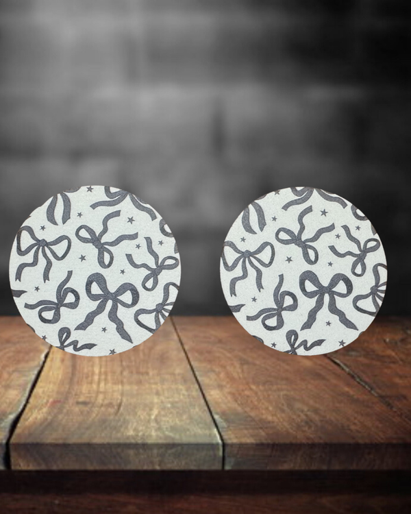 Black Bows Car Coasters