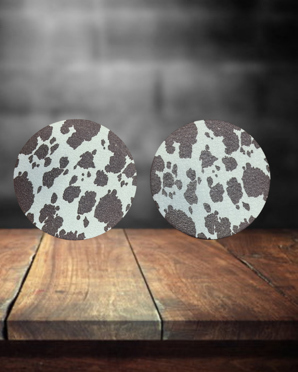 Cowhide Car Coasters