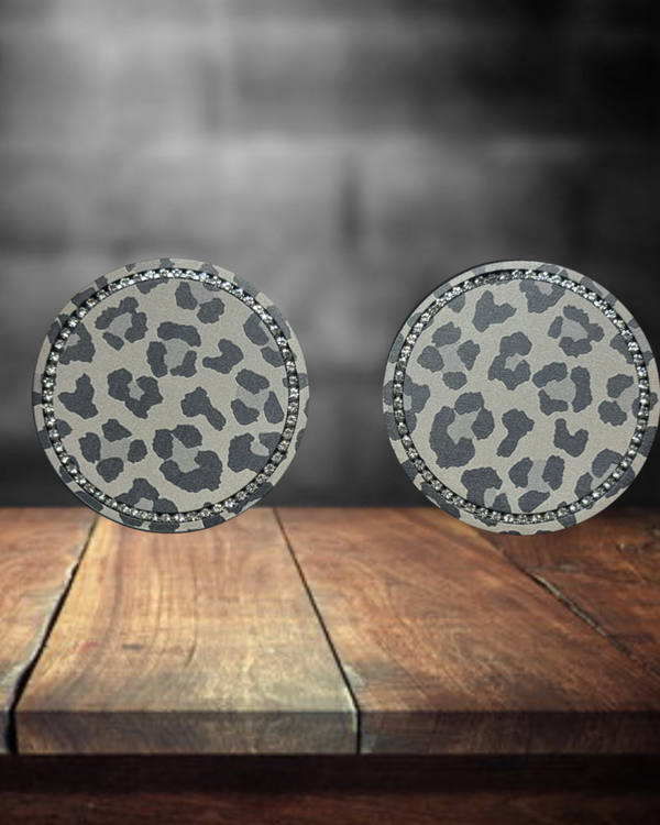 Leopard Bling Car Coaster