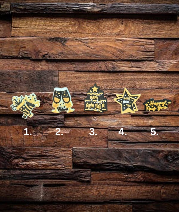 New Year’s Straw Charms for 8mm Straws