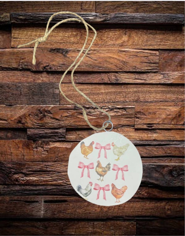 Bows and Hens Freshie - Winter Frost Scent