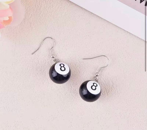 8 Ball Earrings