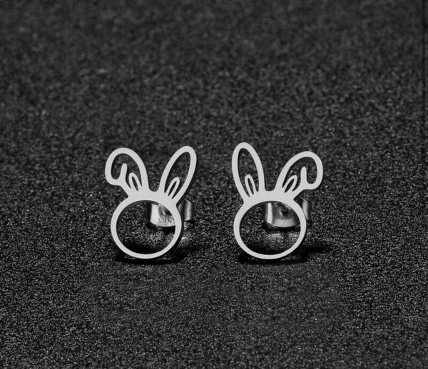 Silver Bunny Earrings
