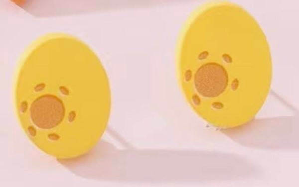 Yellow Easter Egg Wood Earrings