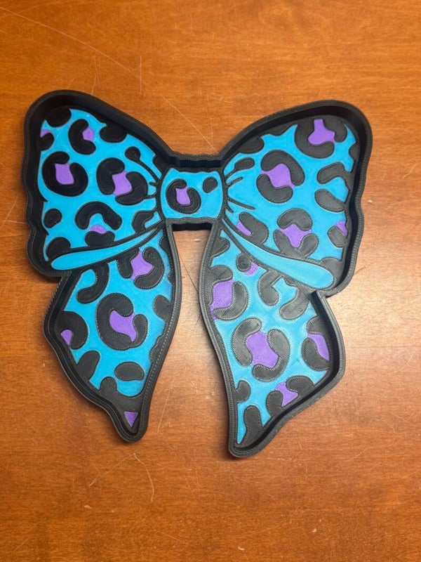 Blue Leopard Trinket Tray