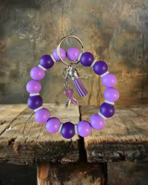 Purple Wristlet Keychain