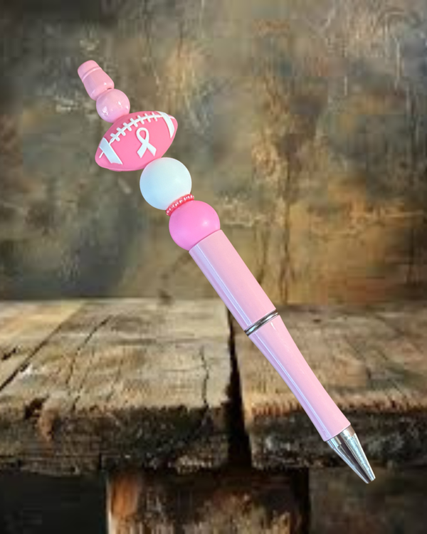 Pink Football Cancer Pen