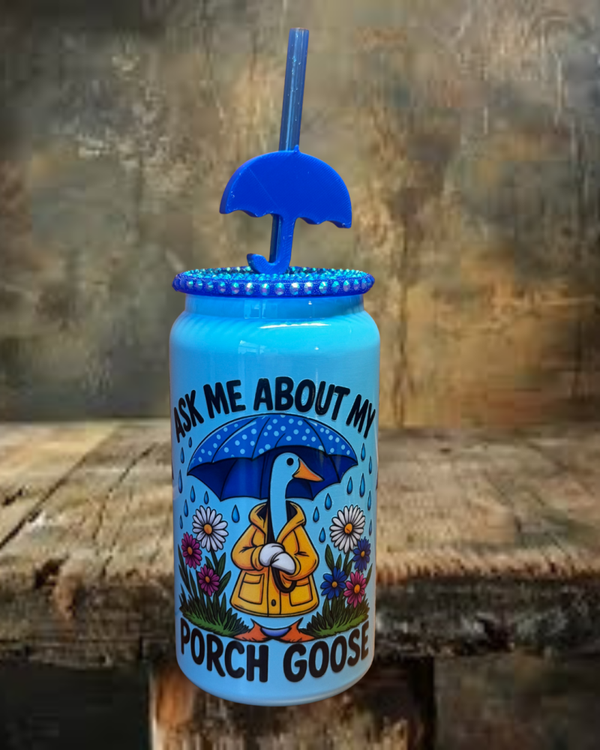 Porch Goose 16 oz Stainless Steel Tumbler