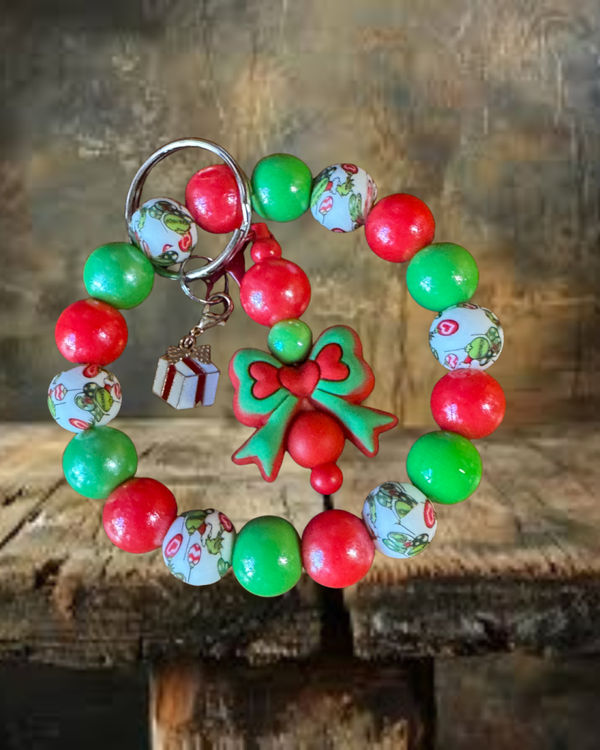 Grinchmas Keychain Wristlet