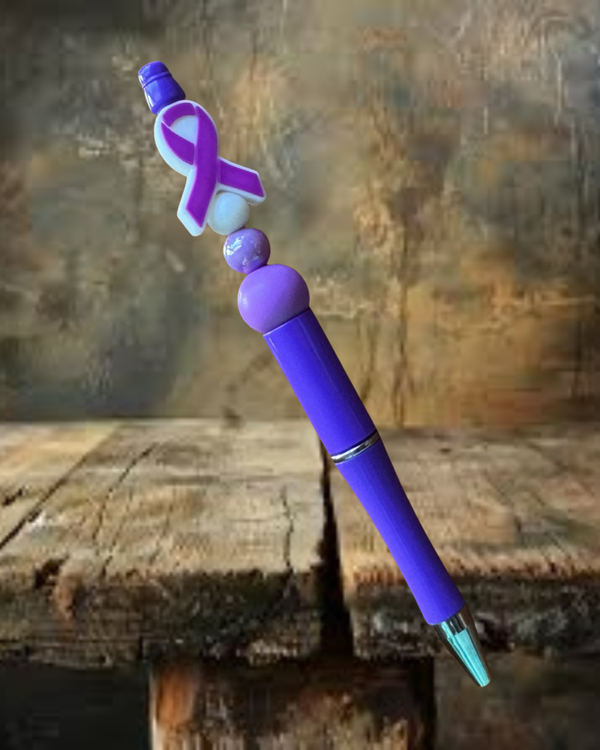 Purple Cancer Ribbon Pen
