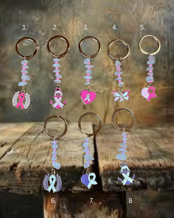 Cancer Awareness Keychain/ Bag Charms