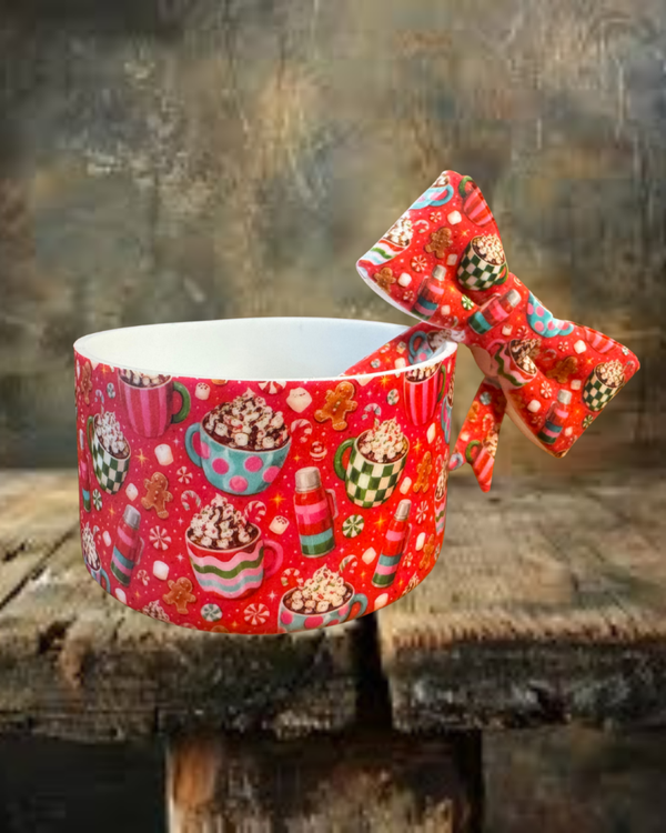 Christmas Hot Coco Tumbler Boot and Straw Topper Set