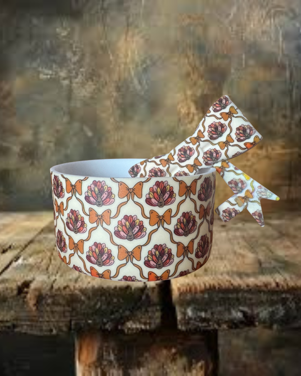 Turkey Tumbler Boot and Straw Topper Bow Ser