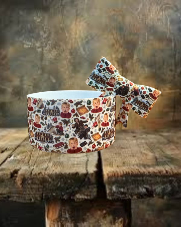 Christmas Movie Tumbler Boot and Straw Topper Bow Set