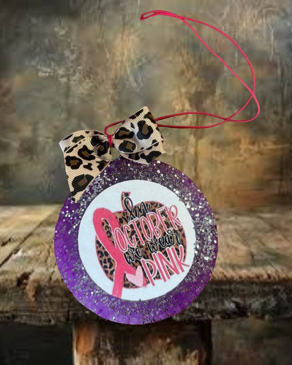Purple Cancer Freshie - Cozy Flannel Scent