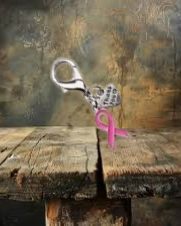 Pink Ribbon Keychain/ Bag Charm