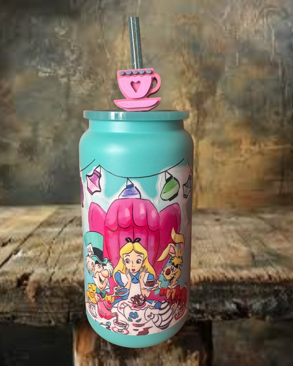 Tea Party 16 oz Stainless Steel Tumbler