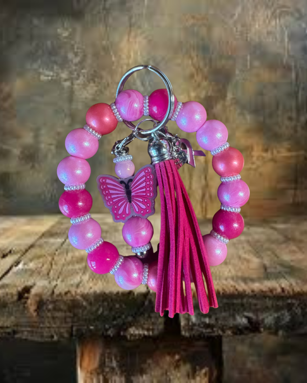 Pink Keychain Wristlet