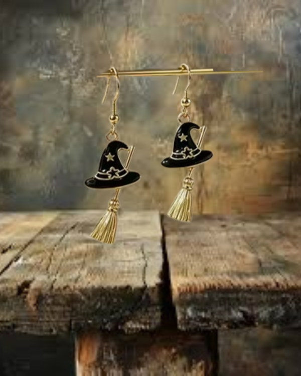Black Hat Earrings