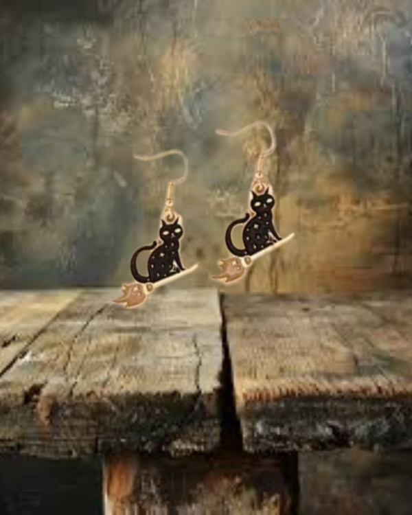 Black Cat Earrings