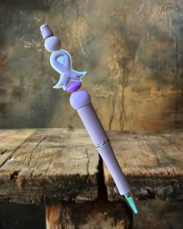 Light Purple Cancer Ribbon Pen