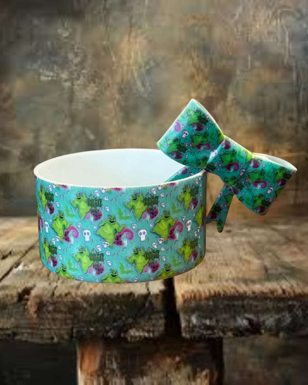 Oogie Boogie Tumbler Boot and Straw Topper Bow Set