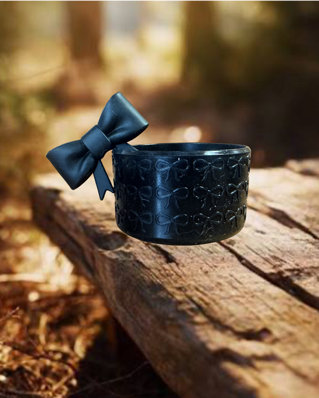 Tumbler Boot and Bow Set - Black Bow