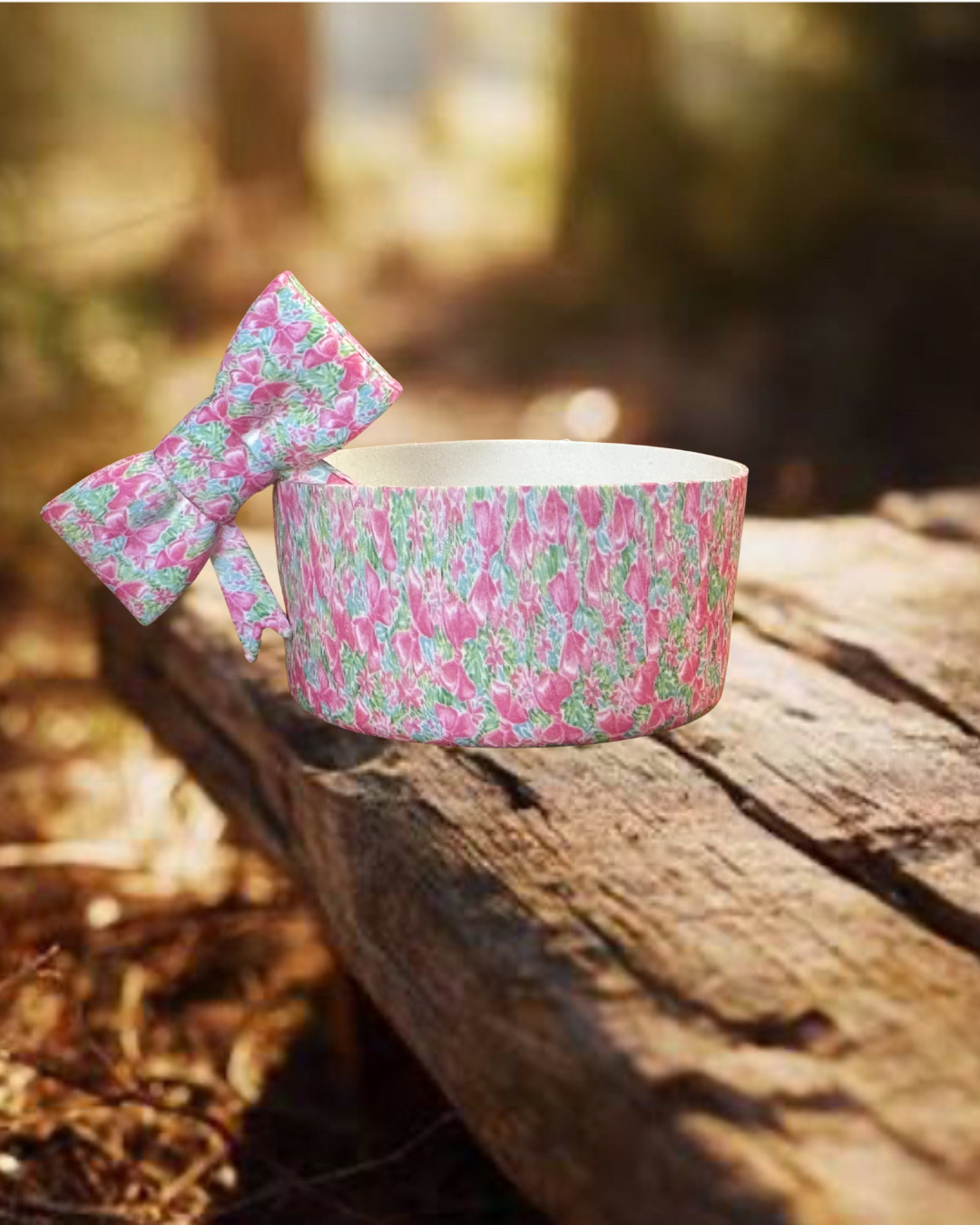 Tumbler Boot and Bow Set - Floral