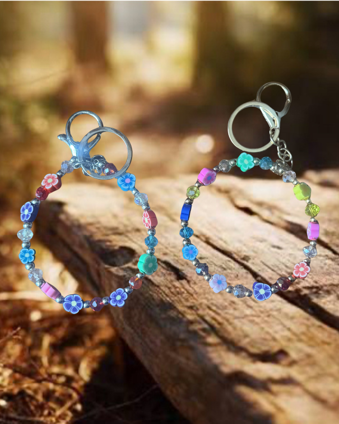 Flower Wristlet Keychains