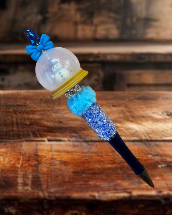 Snowman Snow Globe Pen