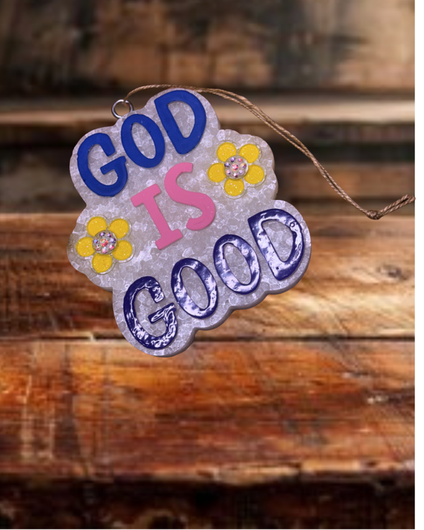 God is Good Freshie - Mahogany and Teak Scent