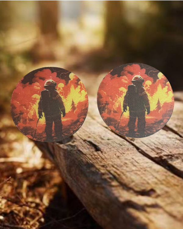 Firefighter Car Coasters