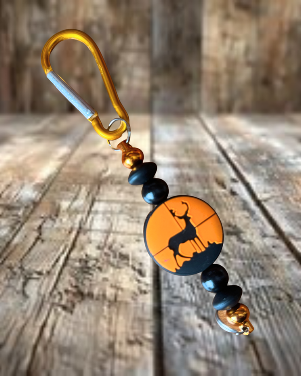 Deer Sight Orange Keychain/ Bag Charm
