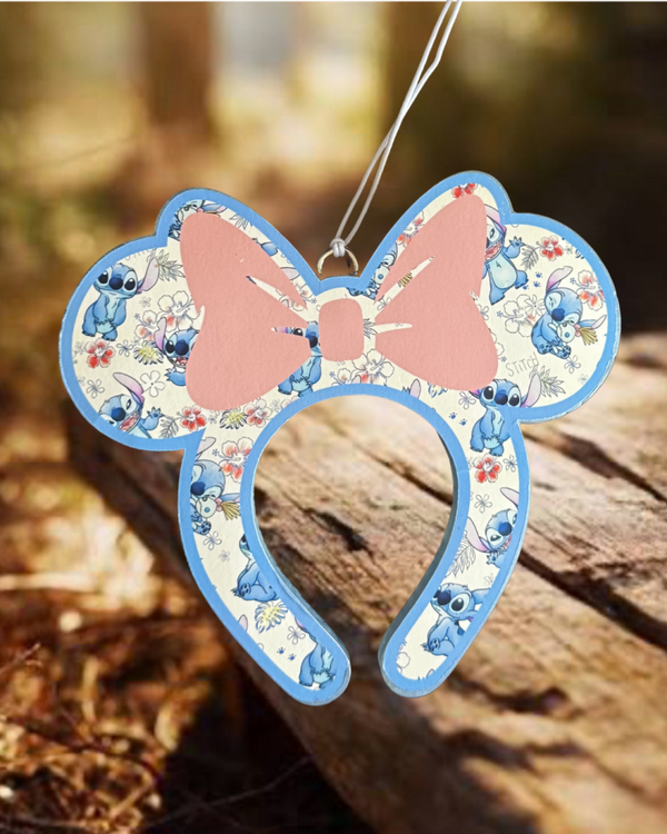 Blue and Pink Bow Freshie - Fruit Loops Scent