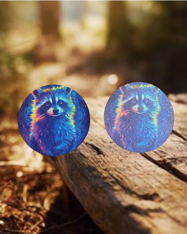 Raccoon Car Coasters