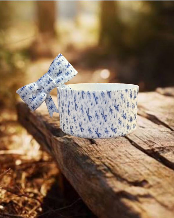 Tumbler Boot and Bow Set - Blue Bows