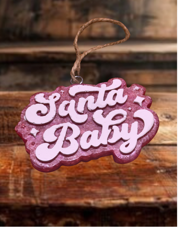 Pink Santa Baby Freshie - Baccarat Rouge Scent