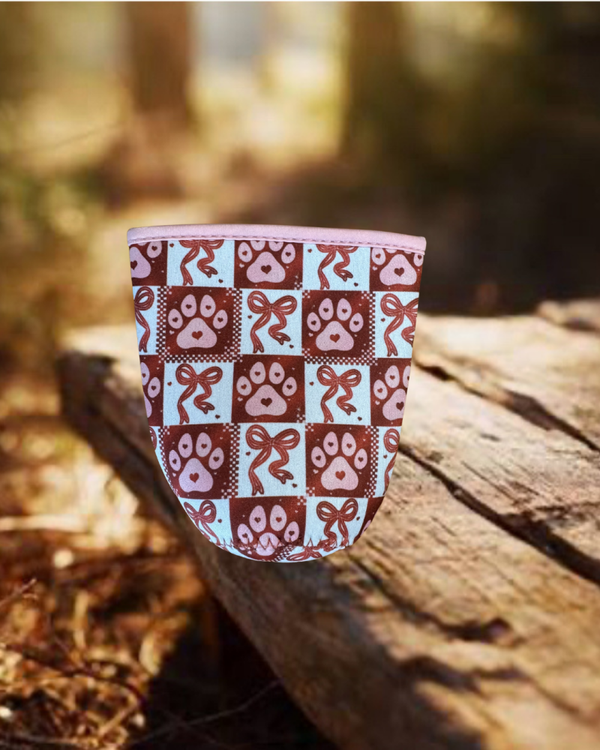 Paws and Bows Cup Sleeve