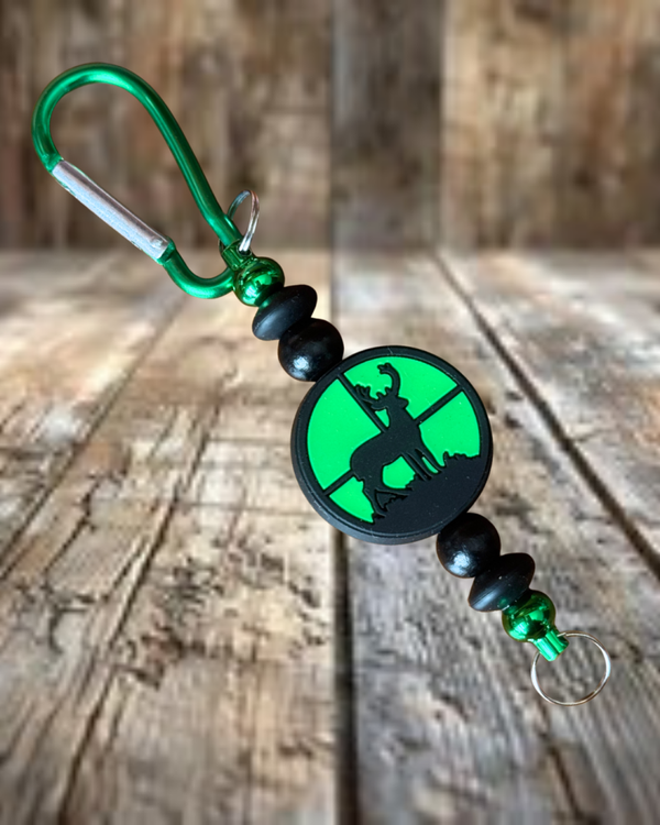 Deer Sight Green Keychain/ Bag Charm