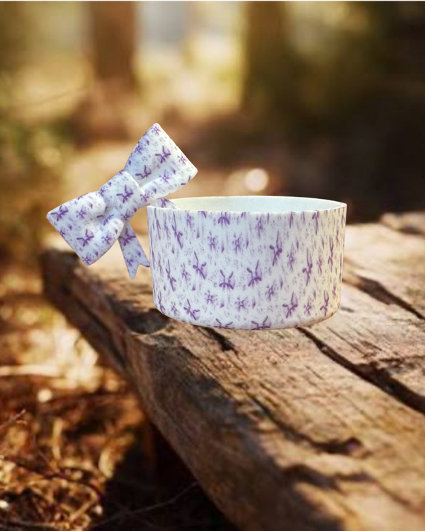 Tumbler Boot and Bow Set - Purple Bows
