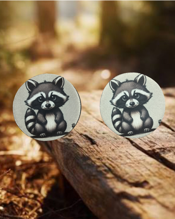 Raccoon Car Coasters
