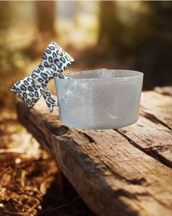 Tumbler Boot and Bow Set - Leopard