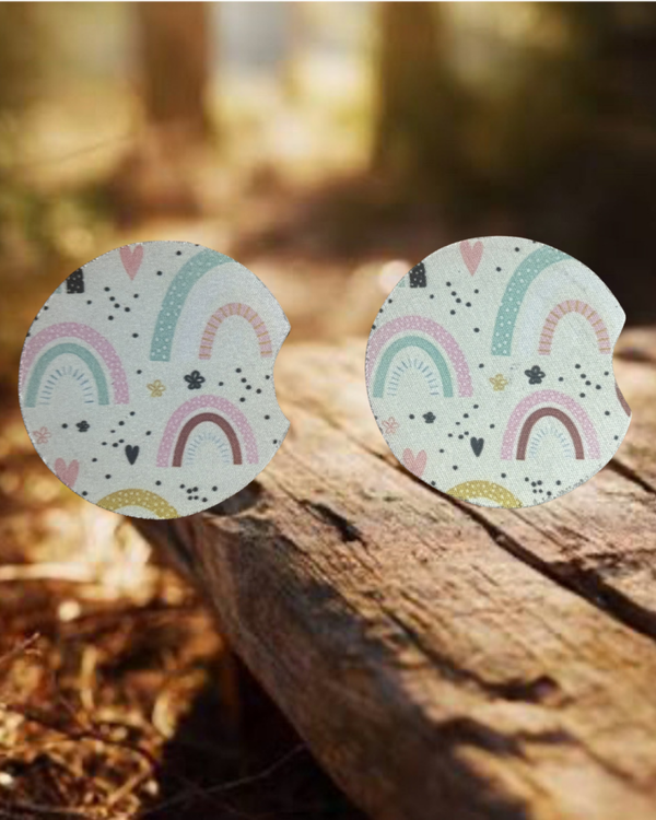 Rainbow Car Coasters