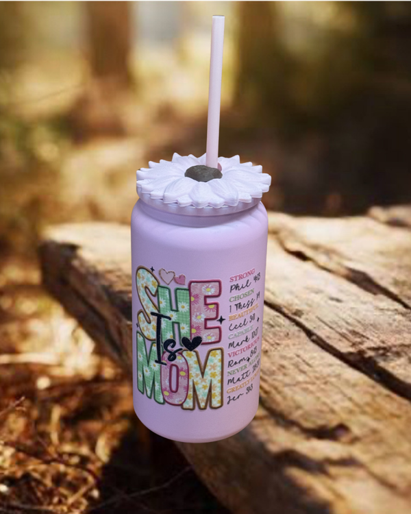 She is Mom Stainless Steel 16 oz Stainless Steel Tumbler